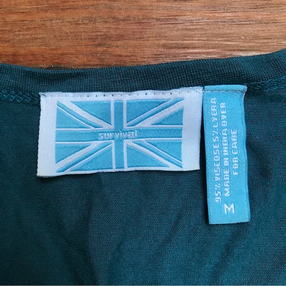 Survival UK Teal Stretchy Midi Dress, EUC, M - Picture 4 of 11